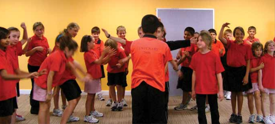 A group of performers at the Barking Gecko Theatre Company